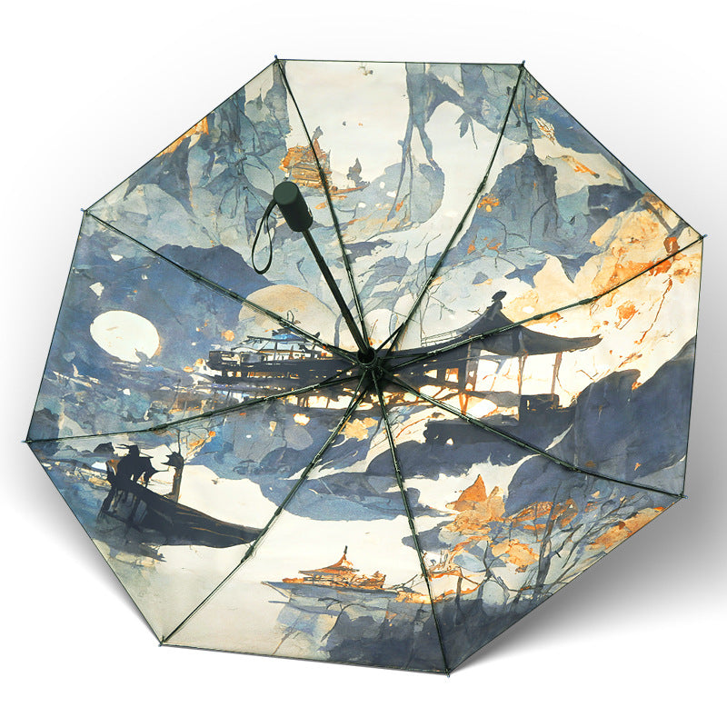 High-Value Chinese Style Umbrella, Waterproof and Sun-proof Dual-use Umbrella