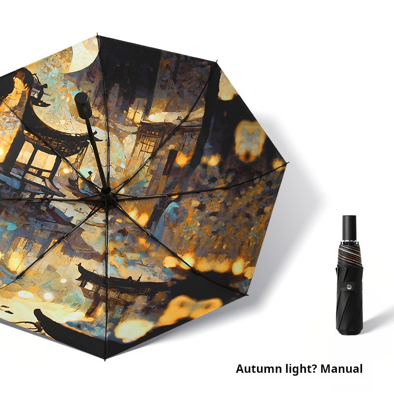 High-Value Chinese Style Umbrella, Waterproof and Sun-proof Dual-use Umbrella