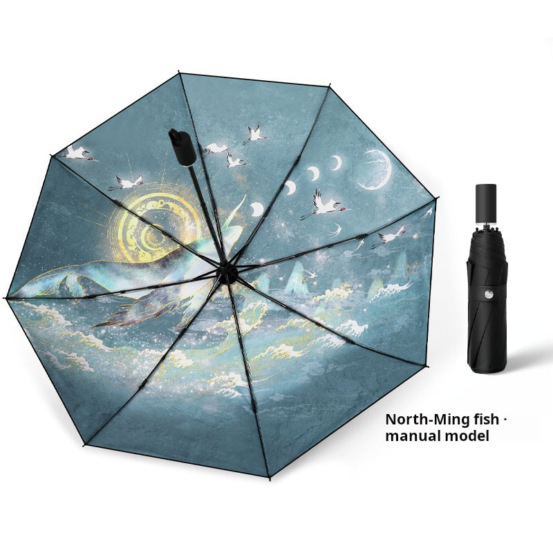 High-Value Chinese Style Umbrella, Waterproof and Sun-proof Dual-use Umbrella